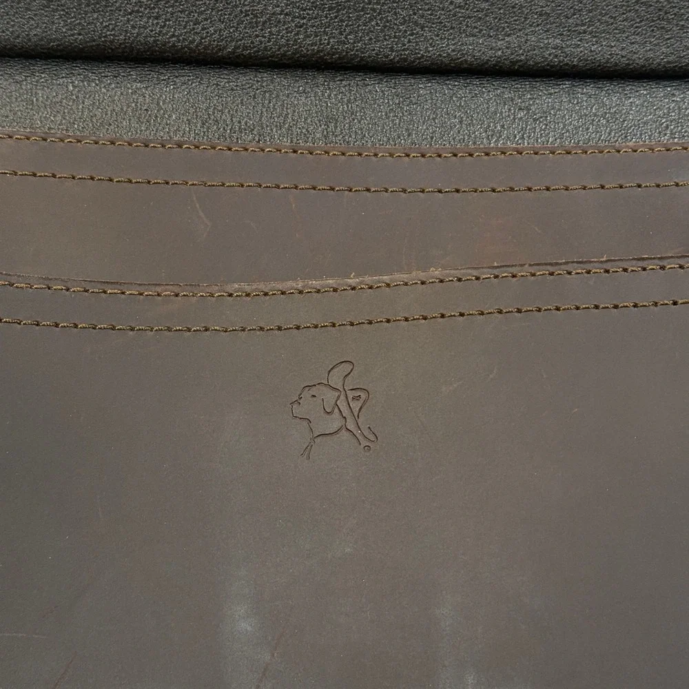 Saddleback Leather Thin Briefcase Dark Coffee Brown Leather Messenger